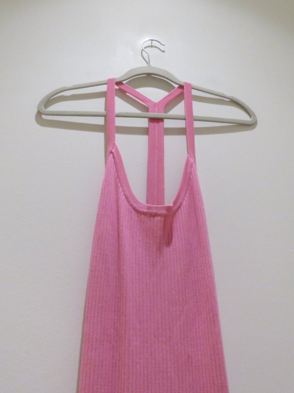 MESHKI Yasamin Ribbed Knit Maxi Dress in Pink Medium Bodycon Coquette Balletcore - Picture 10 of 15